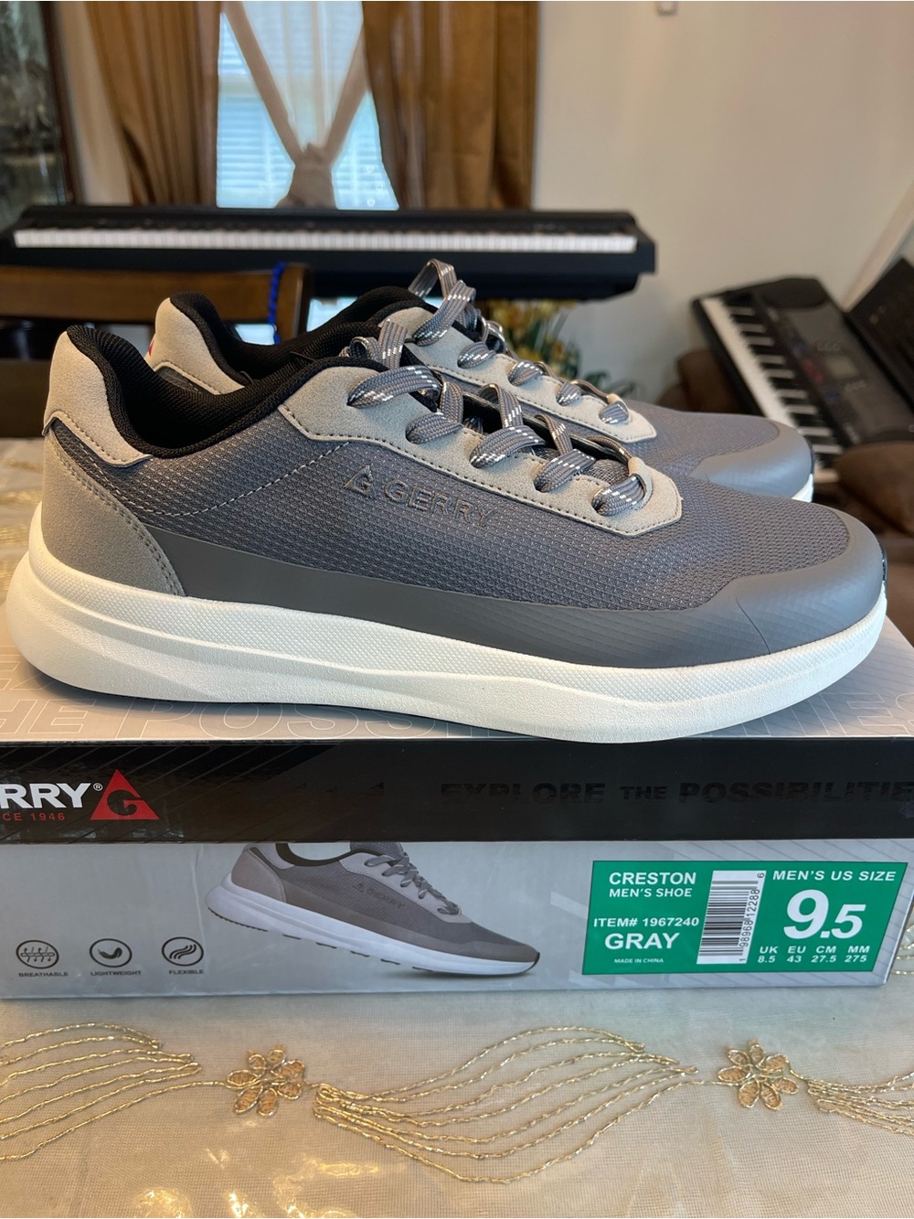 Gerry Weber Gray Men's Low-Top Sneaker with White Sole